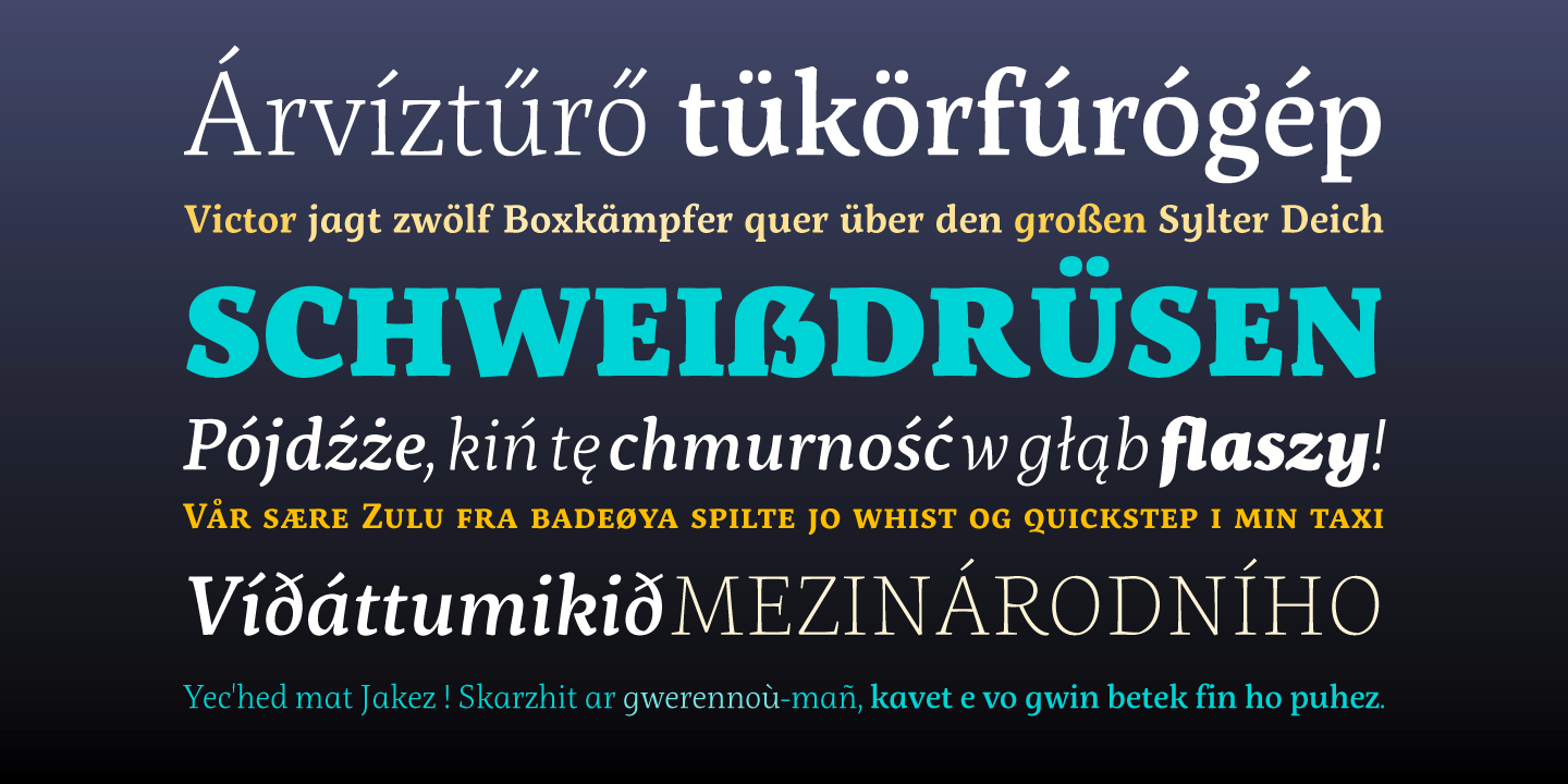 Пример шрифта Servus Slab Extra Bold Italic